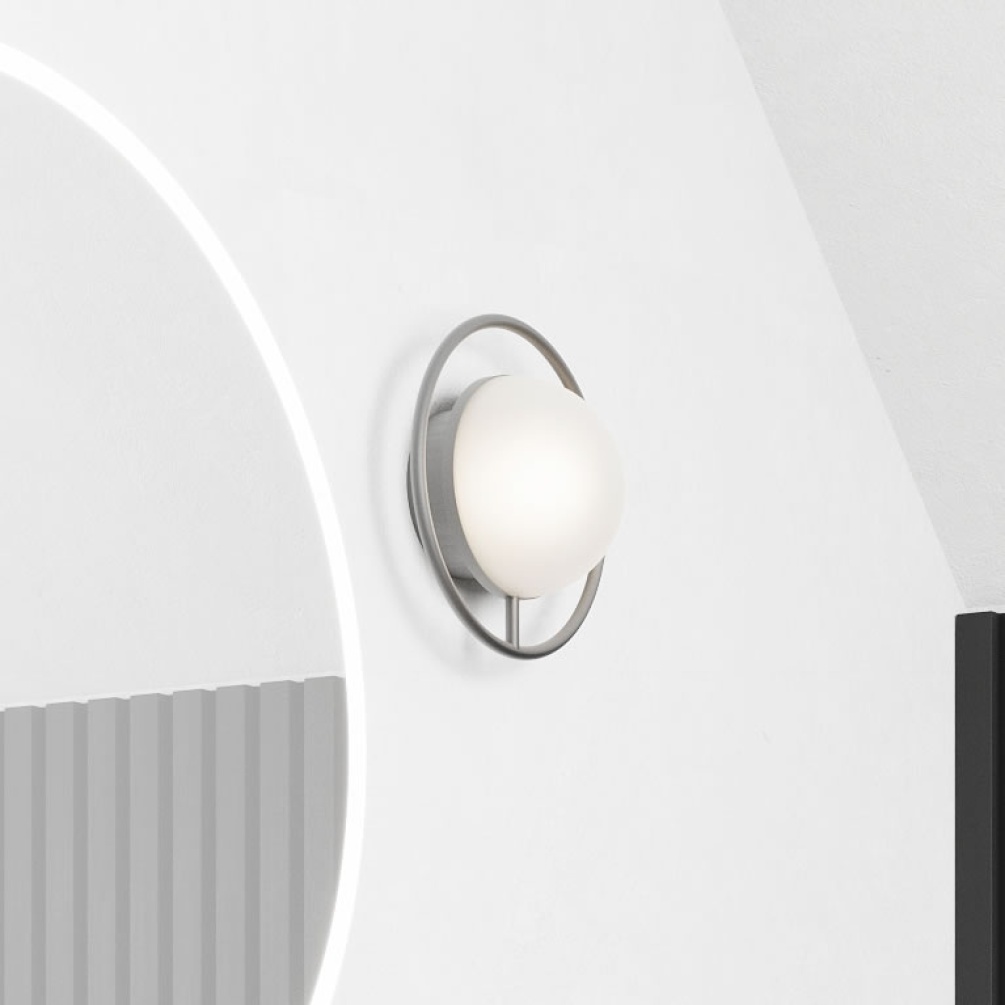 Lifestyle image of Crosswater Tranquil Brushed Stainless Steel Halo Light